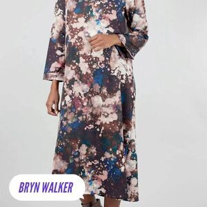 BRYN WALKER AVILA Print Dress In Galassia Wine Color